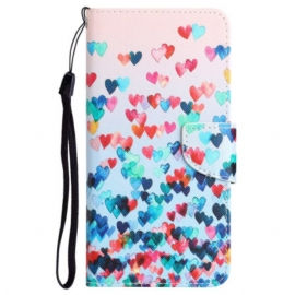 Δερματινη Θηκη Samsung Galaxy S24 Ultra 5g Rain Of Hearts With Strap