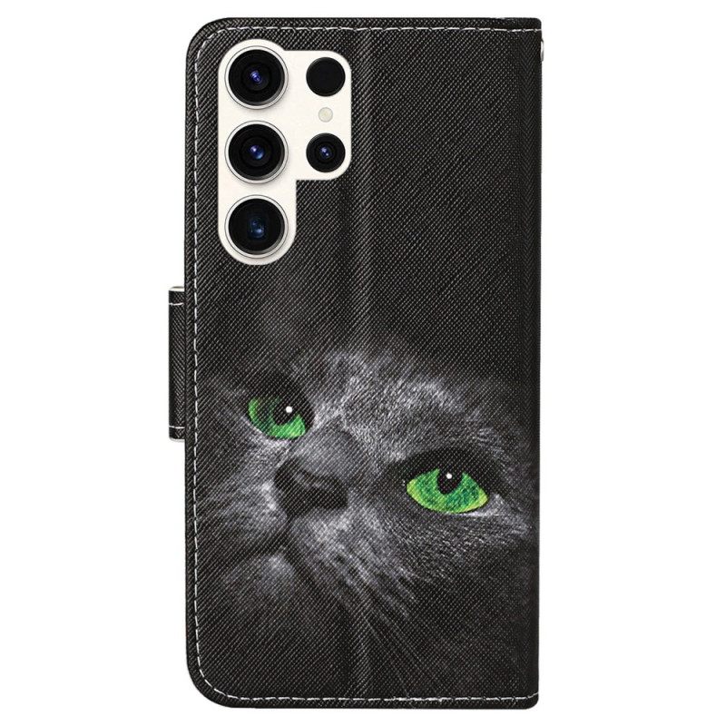 Δερματινη Θηκη Samsung Galaxy S24 Ultra 5g Strappy Cat Eyes