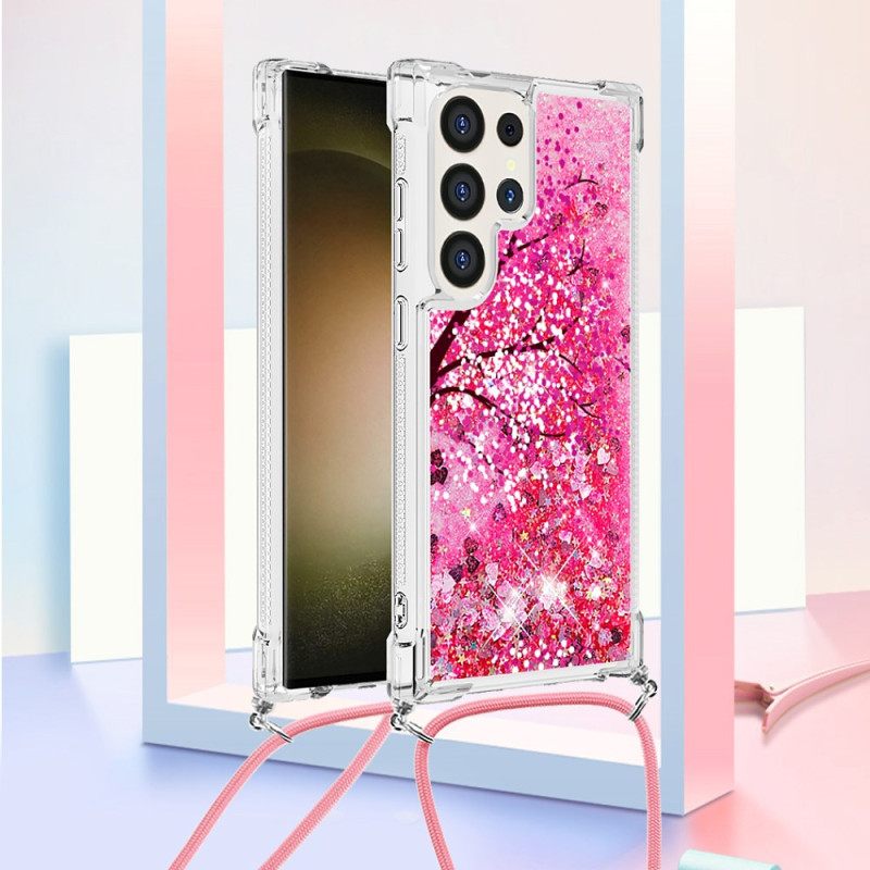 Κάλυμμα Samsung Galaxy S24 Ultra 5g Cherry Blossom Glitter