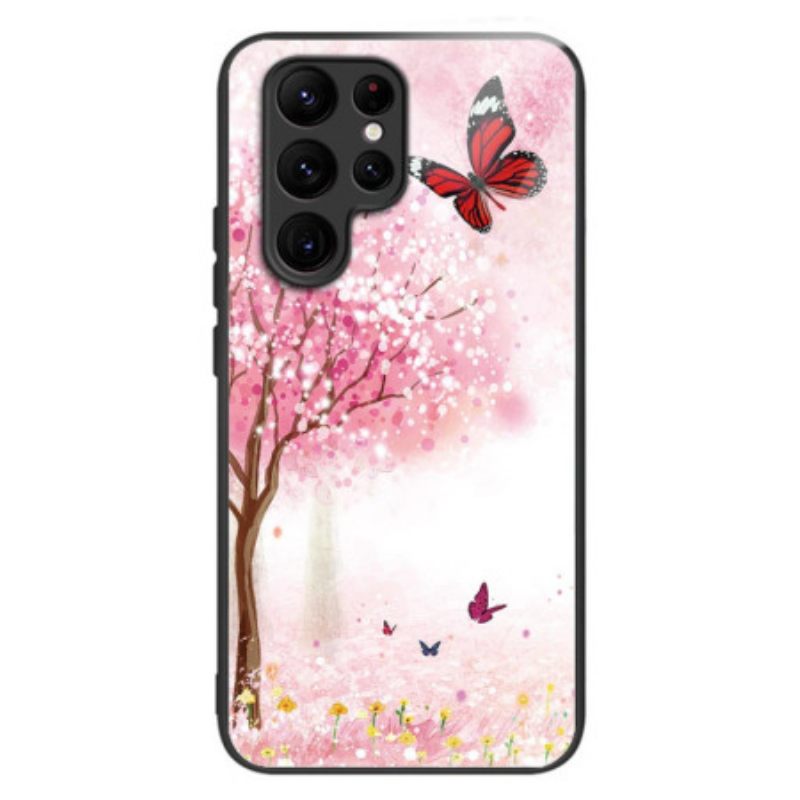 Κάλυμμα Samsung Galaxy S24 Ultra 5g Tempered Glass Cherry Blossoms