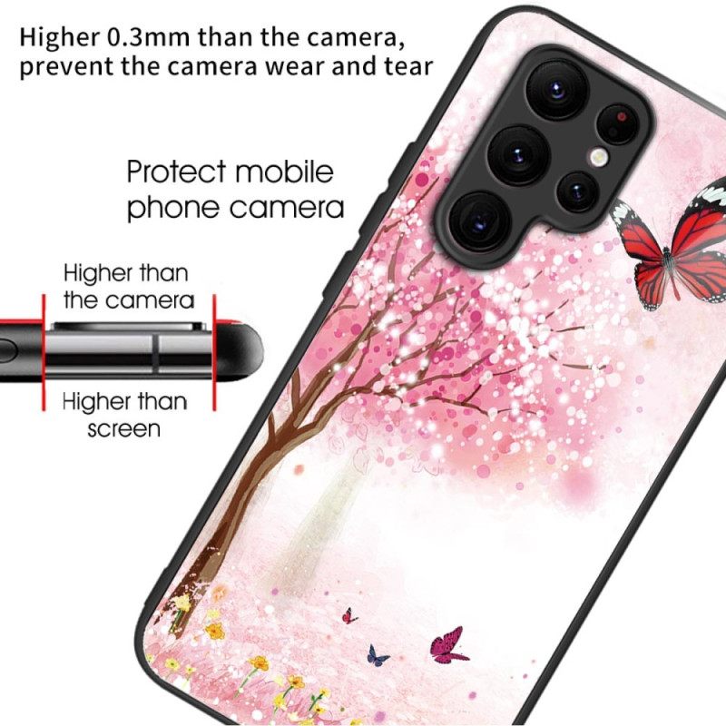 Κάλυμμα Samsung Galaxy S24 Ultra 5g Tempered Glass Cherry Blossoms