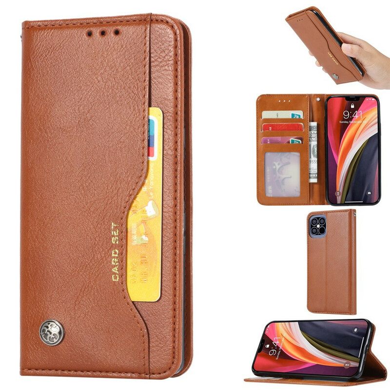 θηκη κινητου iPhone 12 Pro Max Θήκη Flip Θήκη Κάρτας Από Faux Leather