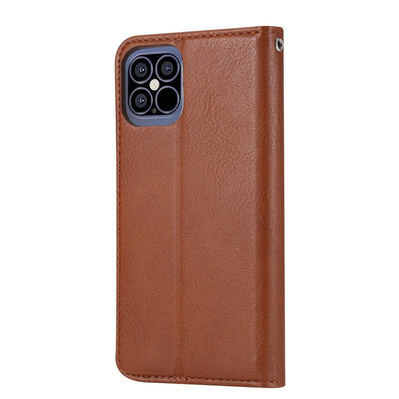 θηκη κινητου iPhone 12 Pro Max Θήκη Flip Θήκη Κάρτας Από Faux Leather