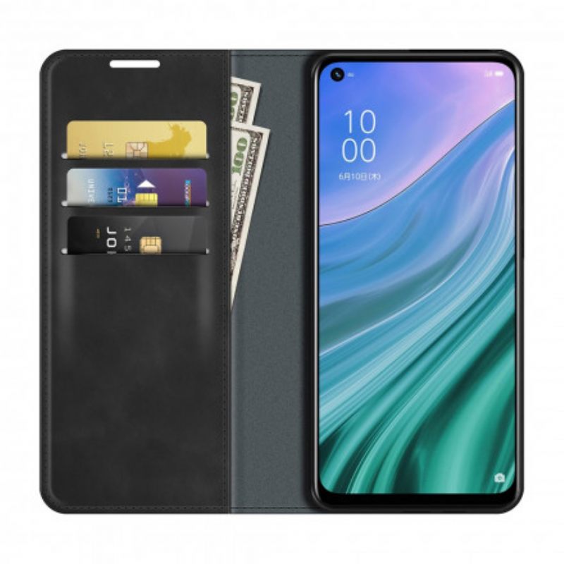 θηκη κινητου Oppo A54 5G / A74 5G Θήκη Flip Άγγιγμα Δέρματος