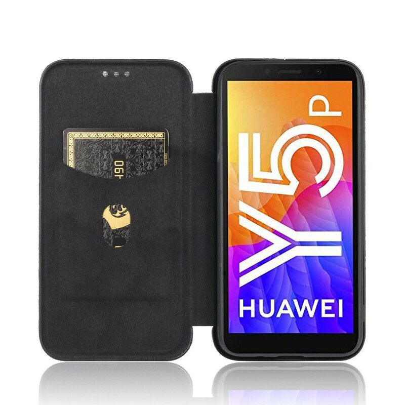 θηκη κινητου Huawei Y5p Θήκη Flip Ίνα Άνθρακα