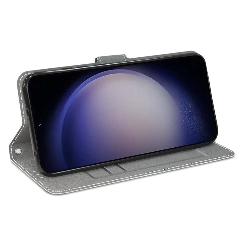 Δερματινη Θηκη Samsung Galaxy S24 Plus 5g Night Road And Moon Strap