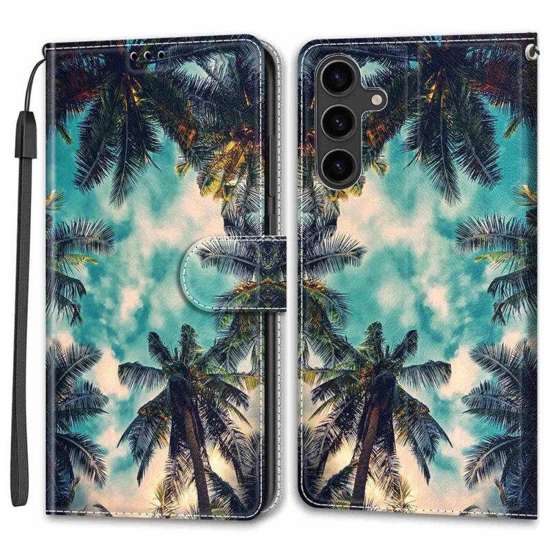 Δερματινη Θηκη Samsung Galaxy S24 Plus 5g Strap Palms Σιλικόνης