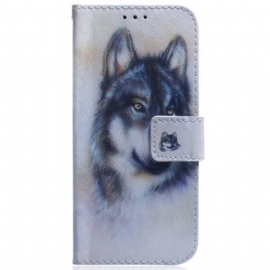 Δερματινη Θηκη Samsung Galaxy S24 Plus 5g Wolf Watercolor