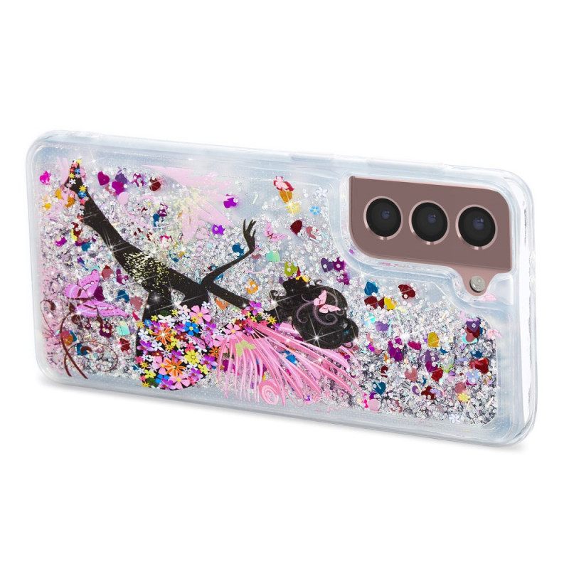 Κάλυμμα Samsung Galaxy S24 Plus 5g Young Girl Liquid Glitter