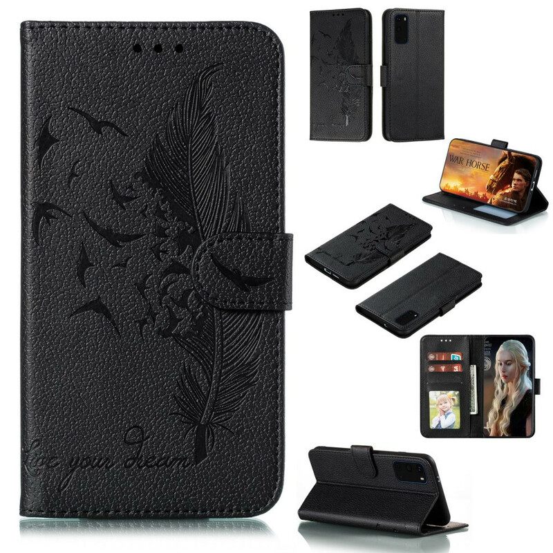 δερματινη θηκη Samsung Galaxy S20 Faux Leather Live Your Dream