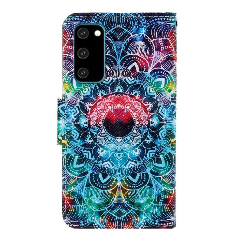 Κάλυμμα Samsung Galaxy S20 με κορδονι Flashy Mandala Με Λουράκι