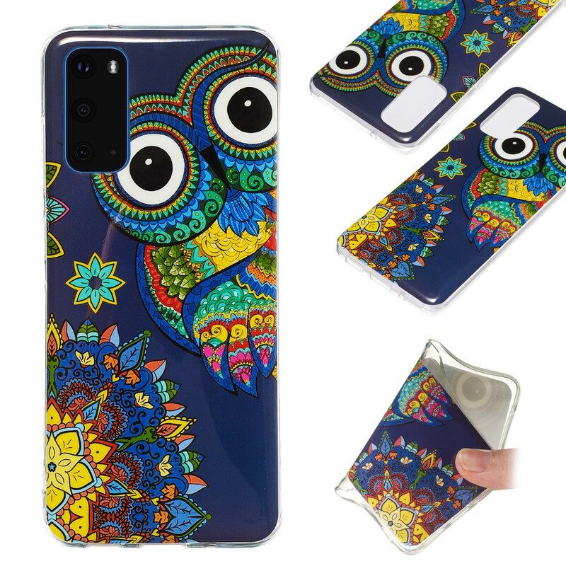 θηκη κινητου Samsung Galaxy S20 Fluorescent Owl Mandala