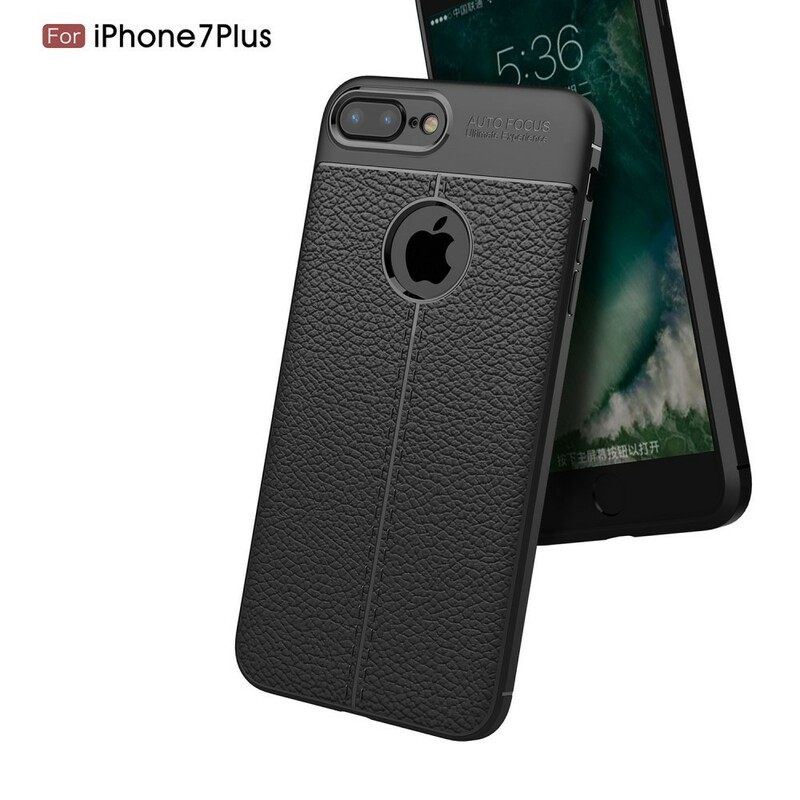 Θήκη iPhone 8 Plus / 7 Plus Δερμάτινο Εφέ Litchi Διπλής Γραμμής