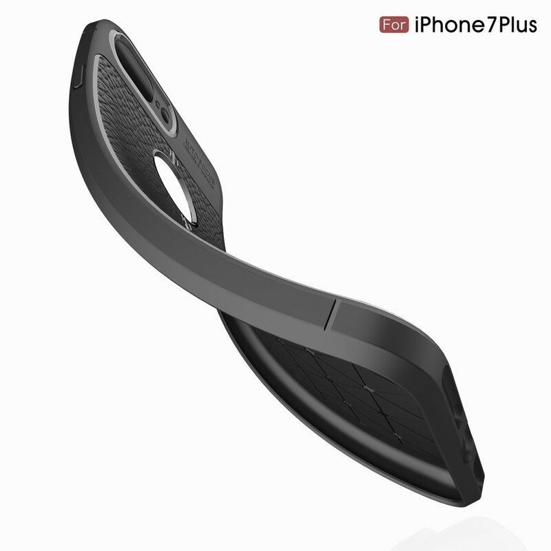 Θήκη iPhone 8 Plus / 7 Plus Δερμάτινο Εφέ Litchi Διπλής Γραμμής