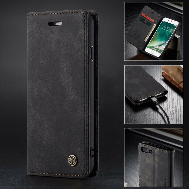 θηκη κινητου iPhone 8 Plus / 7 Plus Θήκη Flip Caseme Faux Leather