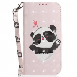 Δερματινη Θηκη Google Pixel 8 Panda Love With Strap