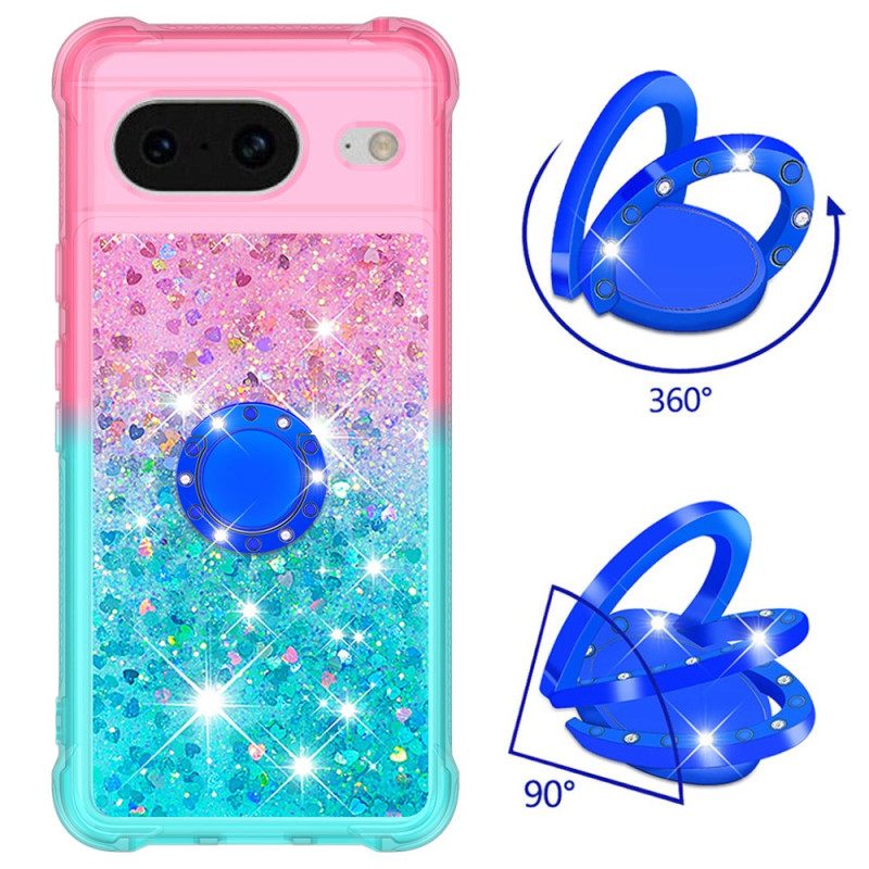 Κάλυμμα Google Pixel 8 Glitter Ring-holder