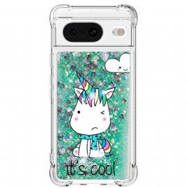 Κάλυμμα Google Pixel 8 Unicorn Glitter Σιλικόνης