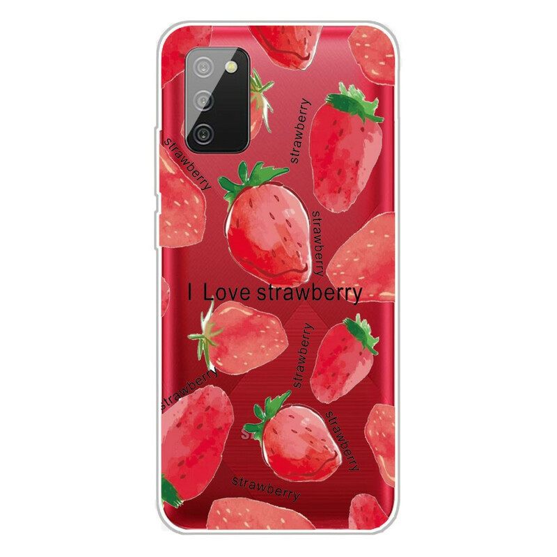 Θήκη Samsung Galaxy A02s Φράουλες / I Love Strawberry