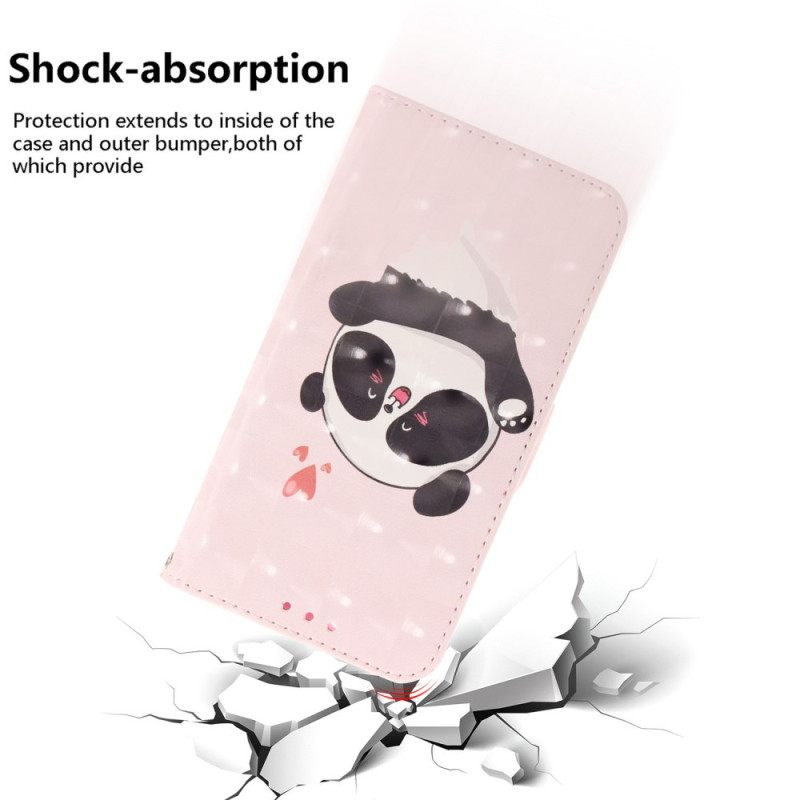 Δερματινη Θηκη Xiaomi Redmi Note 13 Pro 4g Panda Love With Strap