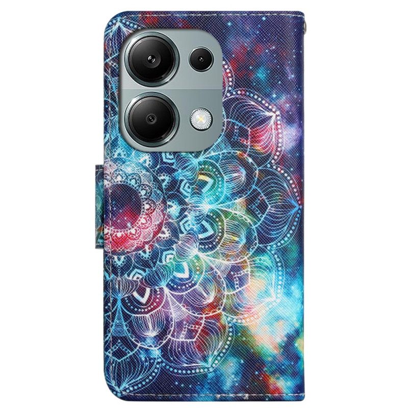 Δερματινη Θηκη Xiaomi Redmi Note 13 Pro 4g Starry Sky Και Lanyard Mandala