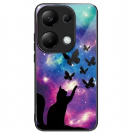 Κάλυμμα Xiaomi Redmi Note 13 Pro 4g Θήκες Κινητών Tempered Glass Cat And Butterflies