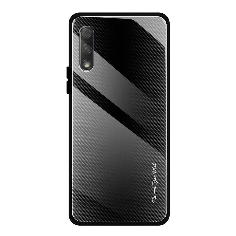 Θήκη Huawei P Smart Pro / Honor 9X Pro Ανθρακούχο Σκληρυμένο Γυαλί