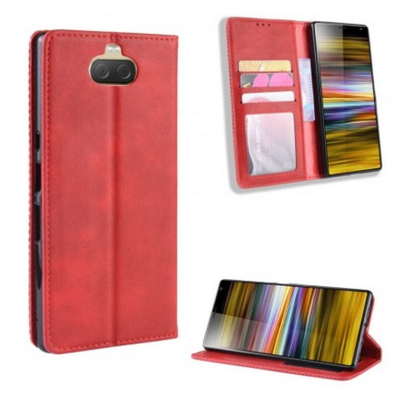 θηκη κινητου Sony Xperia 10 Θήκη Flip Faux Leather Vintage Απλό