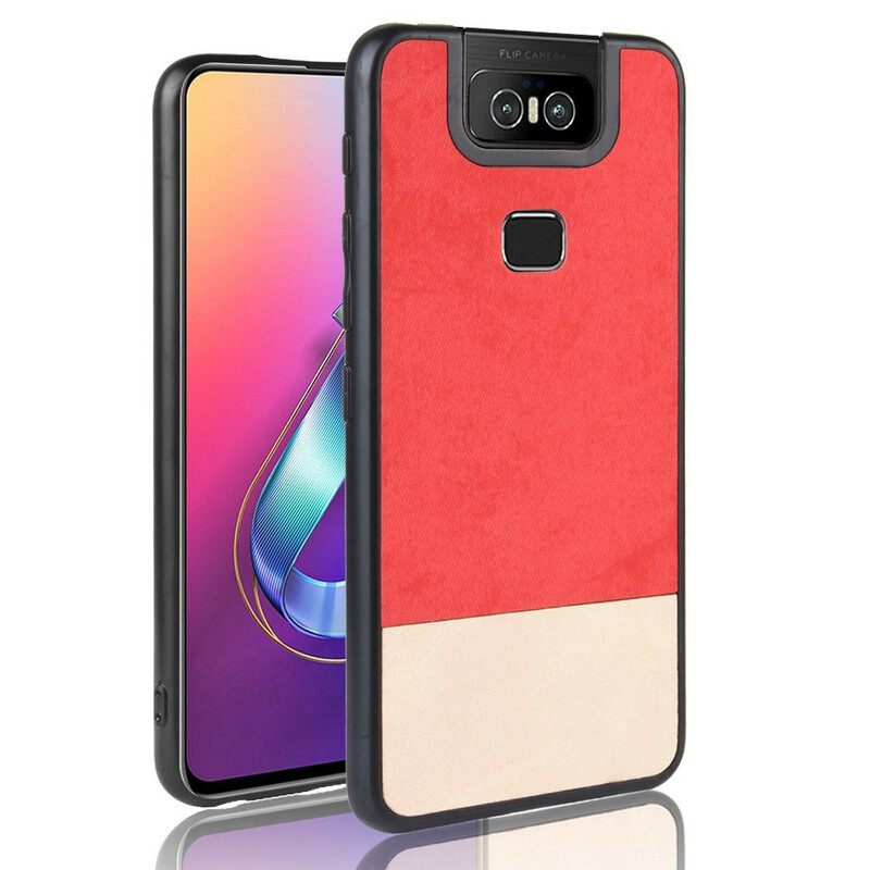 Θήκη Asus ZenFone 6 Δίχρωμο Συνθετικό Δέρμα