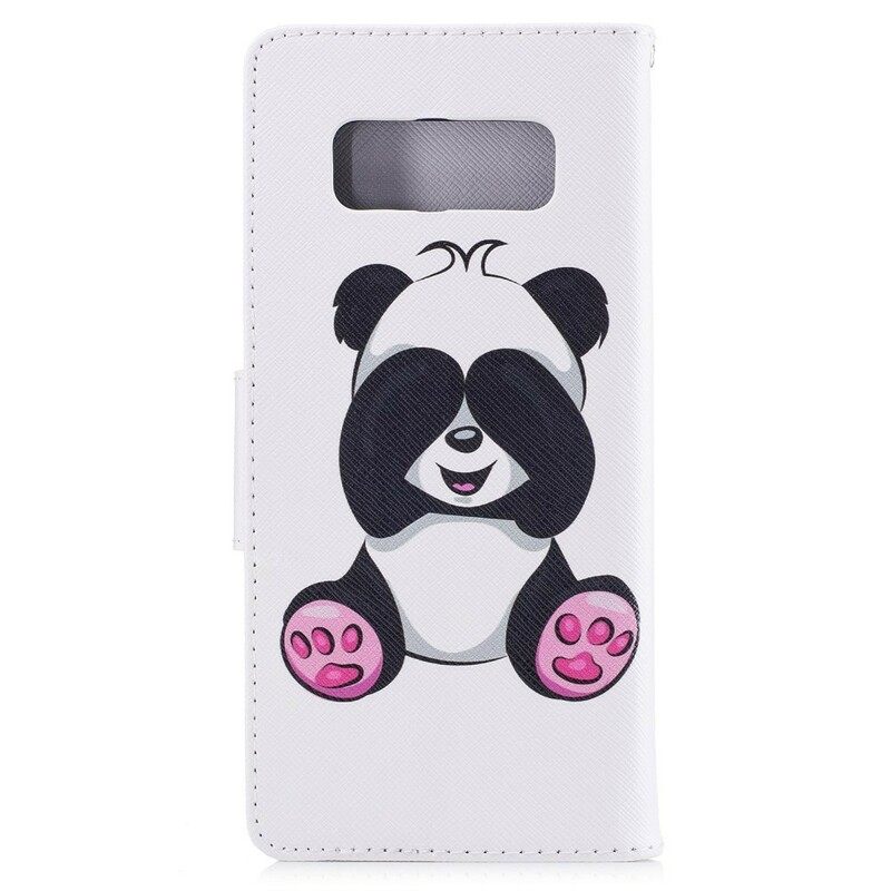 δερματινη θηκη Samsung Galaxy Note 8 Panda Fun