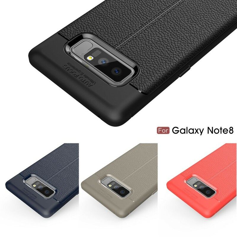 Θήκη Samsung Galaxy Note 8 Δερμάτινο Εφέ Litchi Double Line