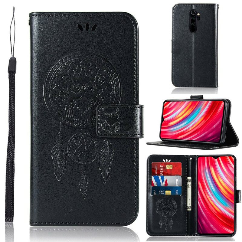 Κάλυμμα Xiaomi Redmi Note 8 Pro Δερμάτινο Εφέ Dreamcatcher Owl