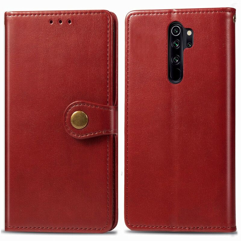 Κάλυμμα Xiaomi Redmi Note 8 Pro Συνθετικό Δέρμα Και Vintage Κούμπωμα