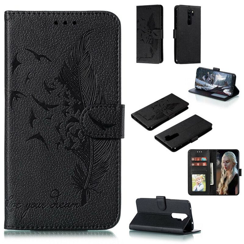 Θήκη Flip Xiaomi Redmi Note 8 Pro Faux Leather Live Your Dream