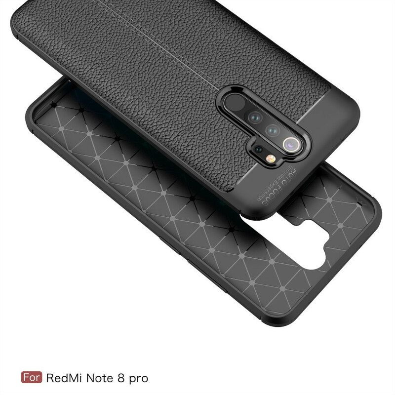 θηκη κινητου Xiaomi Redmi Note 8 Pro Δερμάτινο Εφέ Litchi Διπλής Γραμμής