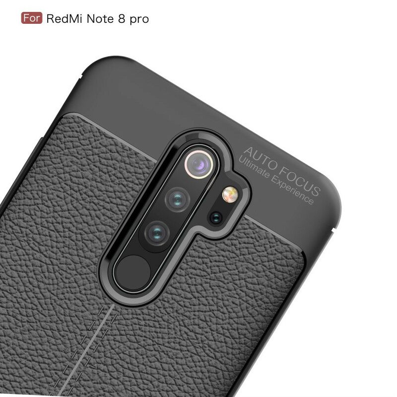 θηκη κινητου Xiaomi Redmi Note 8 Pro Δερμάτινο Εφέ Litchi Διπλής Γραμμής