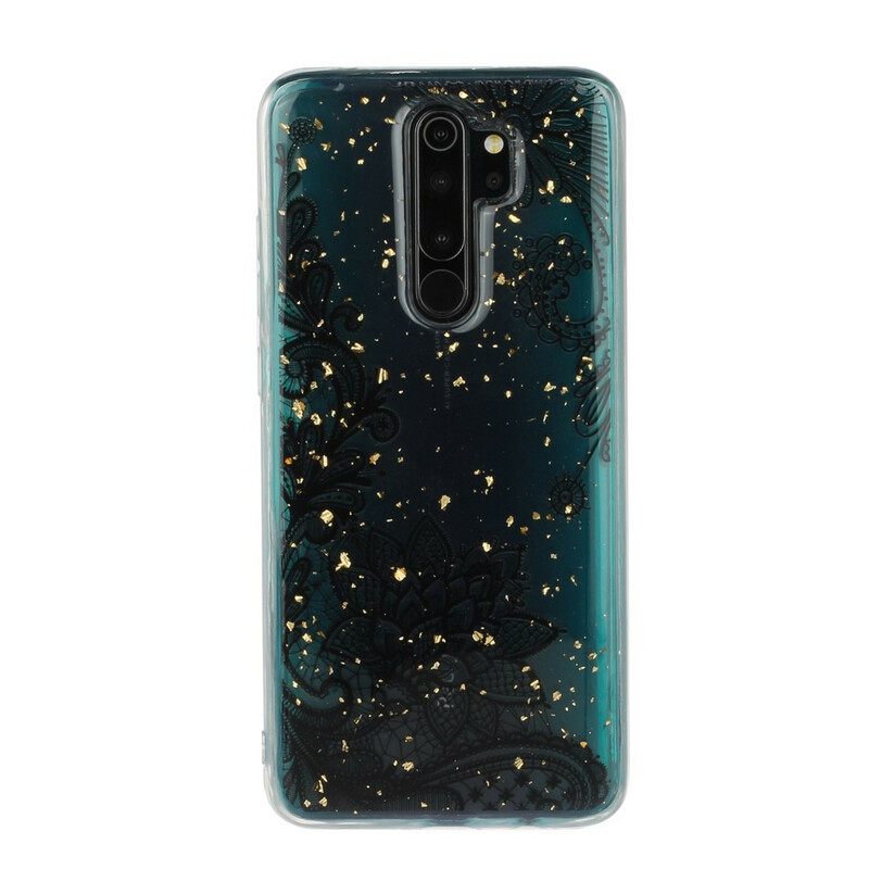 Θήκη Xiaomi Redmi Note 8 Pro Λουλούδια Δαντέλας Και Πούλιες