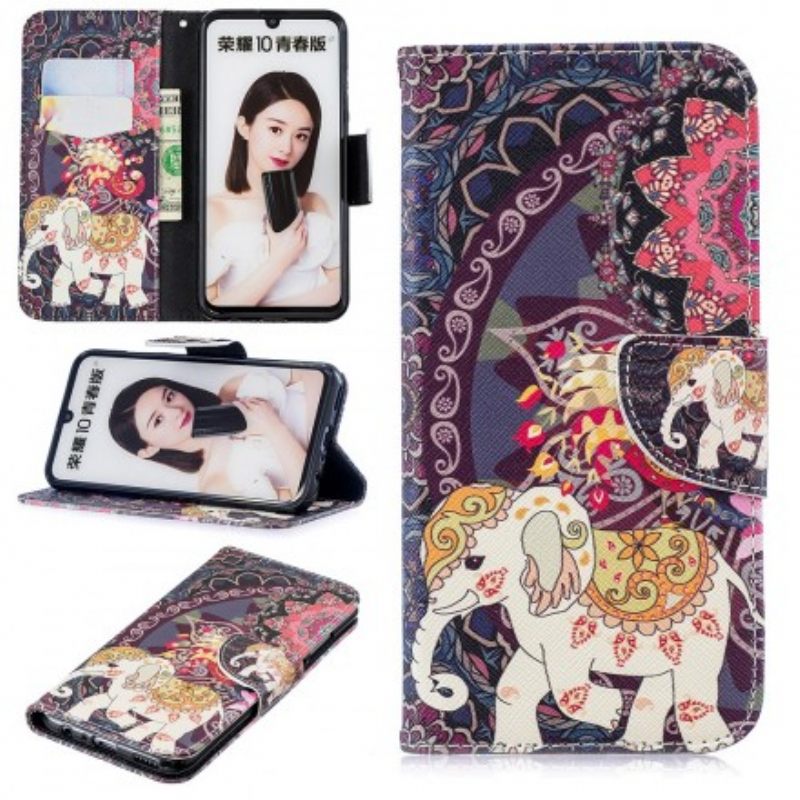 Κάλυμμα Huawei P Smart 2019 / Honor 10 Lite Mandala Ethnic Elephants