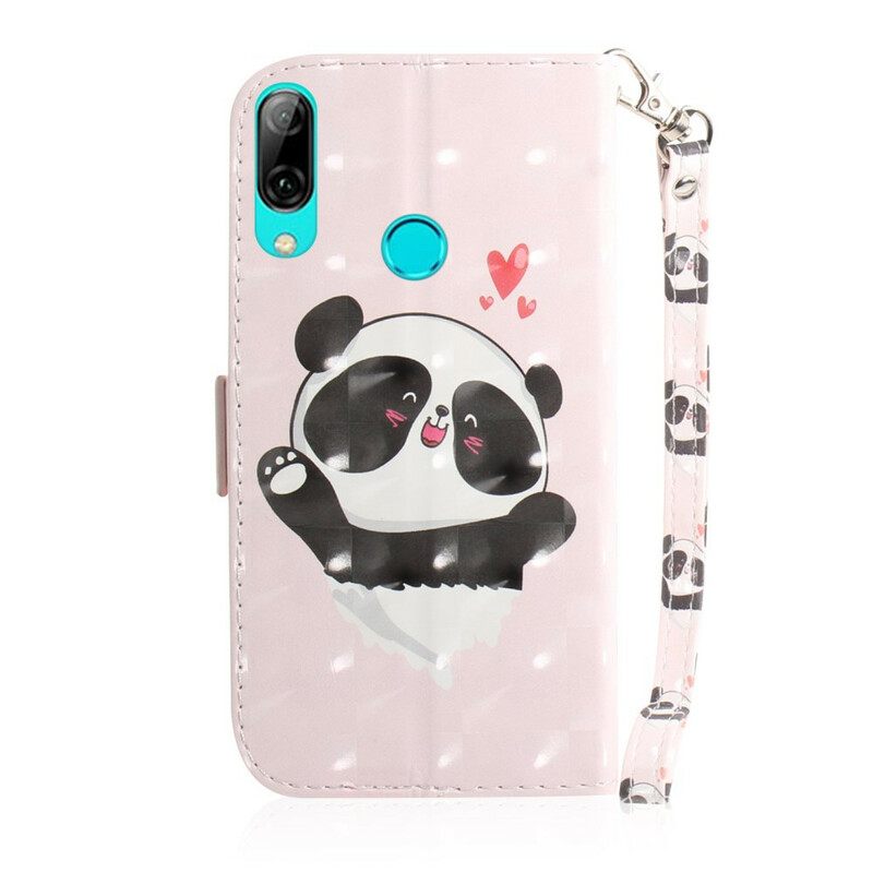 Κάλυμμα Huawei P Smart 2019 / Honor 10 Lite με κορδονι Panda Love With Strap