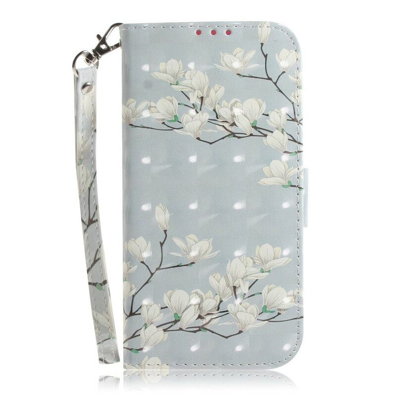 Κάλυμμα Huawei P Smart 2019 / Honor 10 Lite με κορδονι Strap Flower Tree