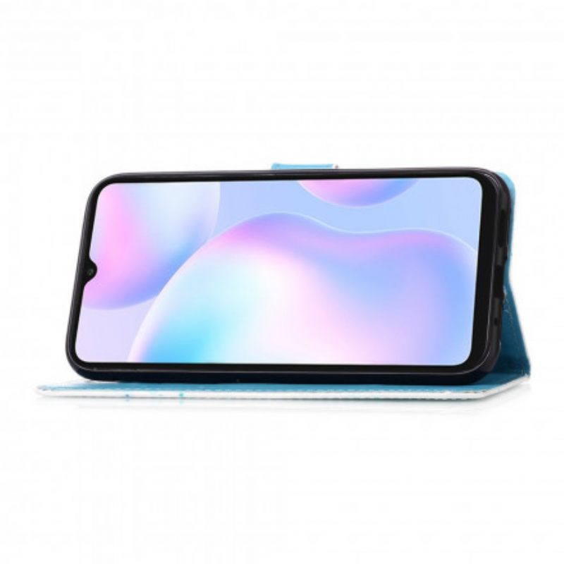 Κάλυμμα Xiaomi Redmi 9A με κορδονι Love Butterflies Strappy