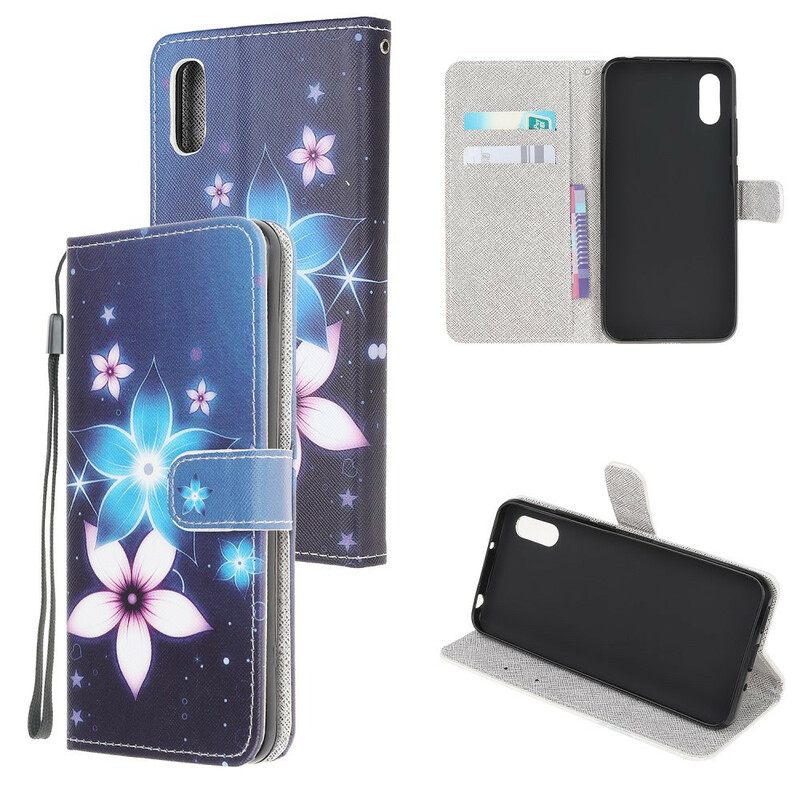 Κάλυμμα Xiaomi Redmi 9A με κορδονι Lunar Strap Flowers