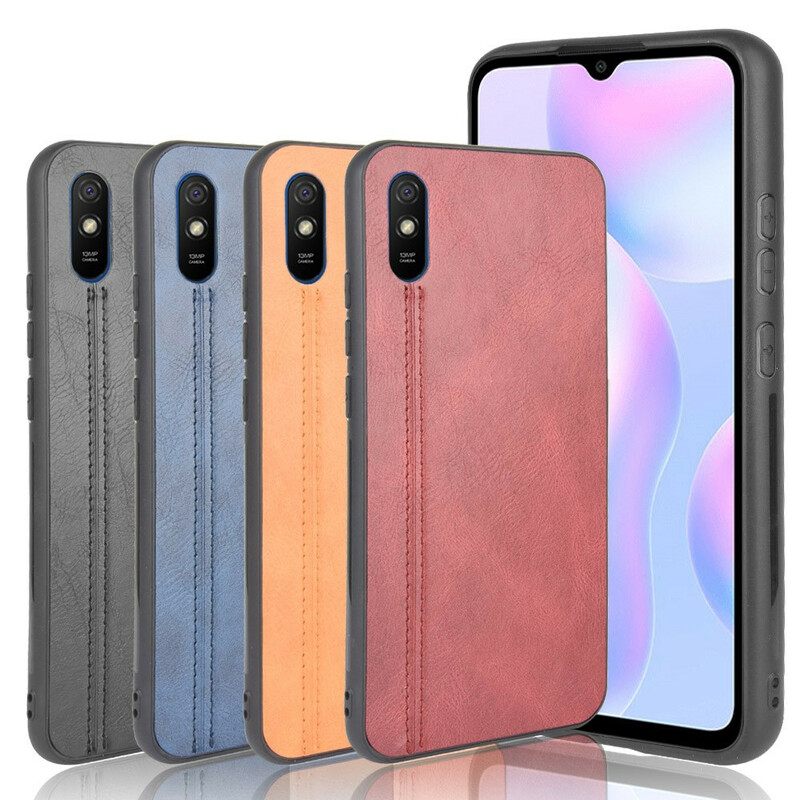 θηκη κινητου Xiaomi Redmi 9A Εφέ Δέρματος Ραφής