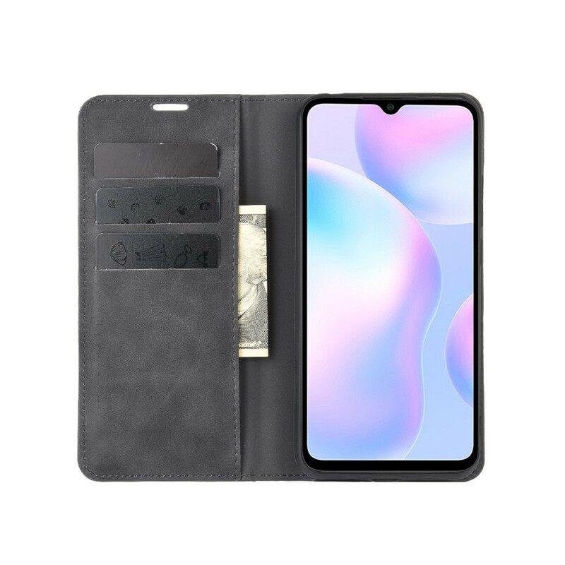 θηκη κινητου Xiaomi Redmi 9A Θήκη Flip Εφέ Μαλακού Δέρματος