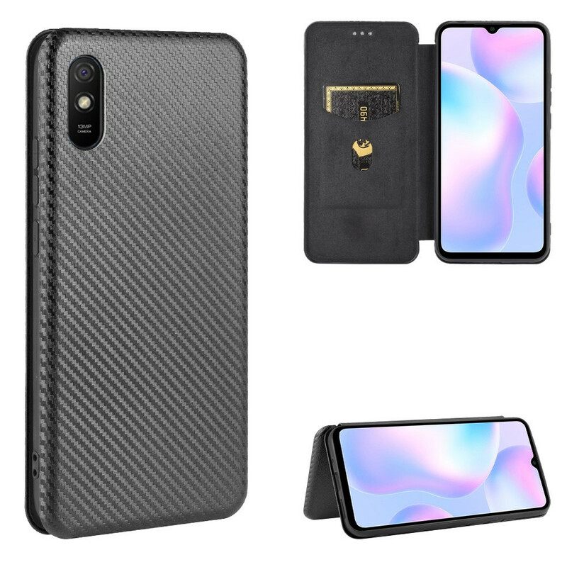 θηκη κινητου Xiaomi Redmi 9A Θήκη Flip Έγχρωμη Σιλικόνη Άνθρακα