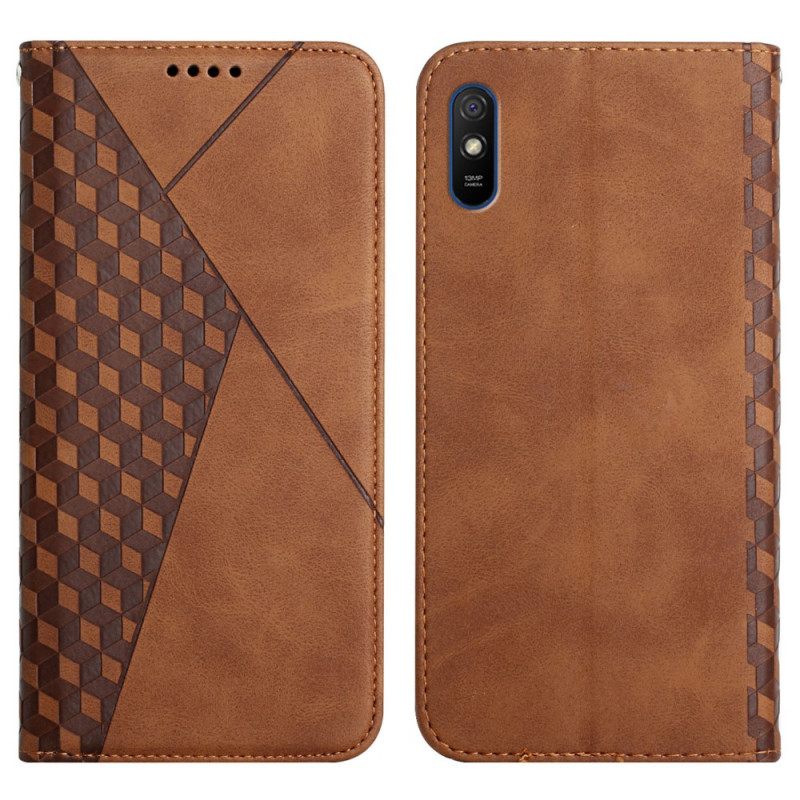 θηκη κινητου Xiaomi Redmi 9A Θήκη Flip Geo Leather Effect