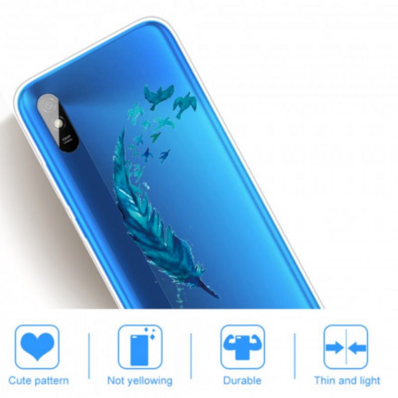 Θήκη Xiaomi Redmi 9A Όμορφο Μπλε Φτερό