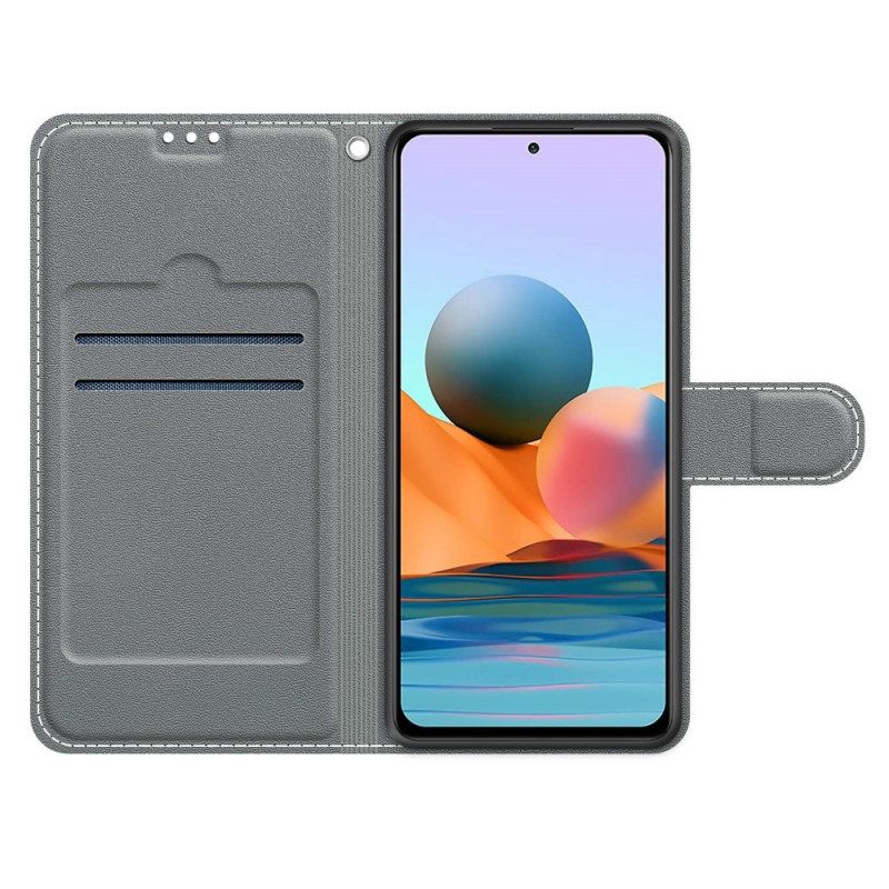 δερματινη θηκη Xiaomi Redmi Note 10 Pro με κορδονι Ανεμιστήρας Strap Butterflies