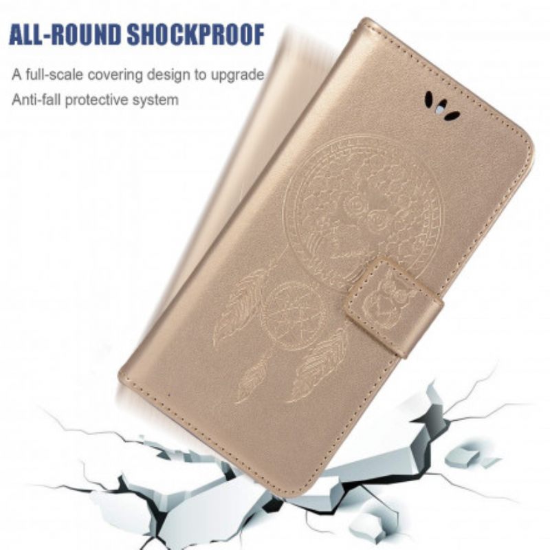 Κάλυμμα Xiaomi Redmi Note 10 Pro Δερμάτινο Εφέ Dreamcatcher Owl