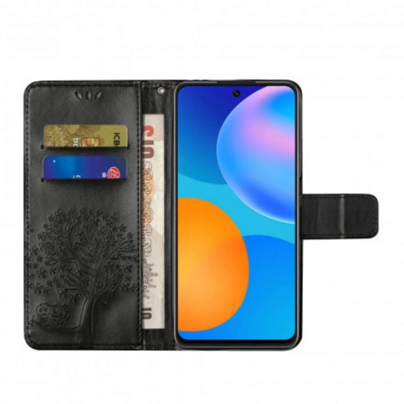 Κάλυμμα Xiaomi Redmi Note 10 Pro με κορδονι Δέντρο Και Κουκουβάγιες